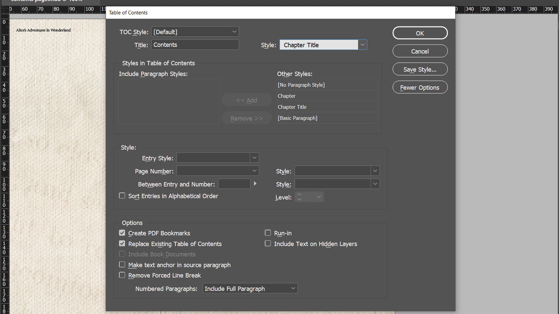 Comment créer une table des matières dans InDesign 