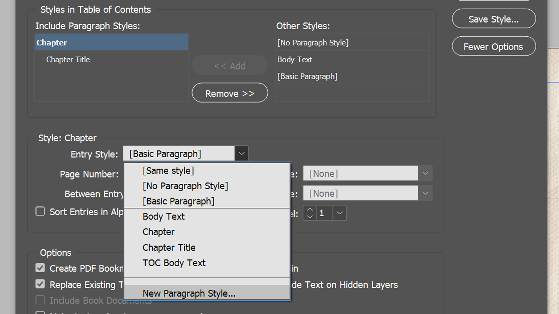 Comment créer une table des matières dans InDesign 