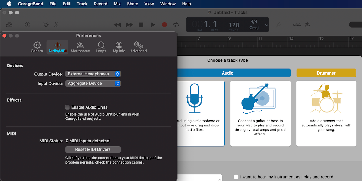 Comment enregistrer plusieurs micros USB à la fois sur GarageBand pour Mac 