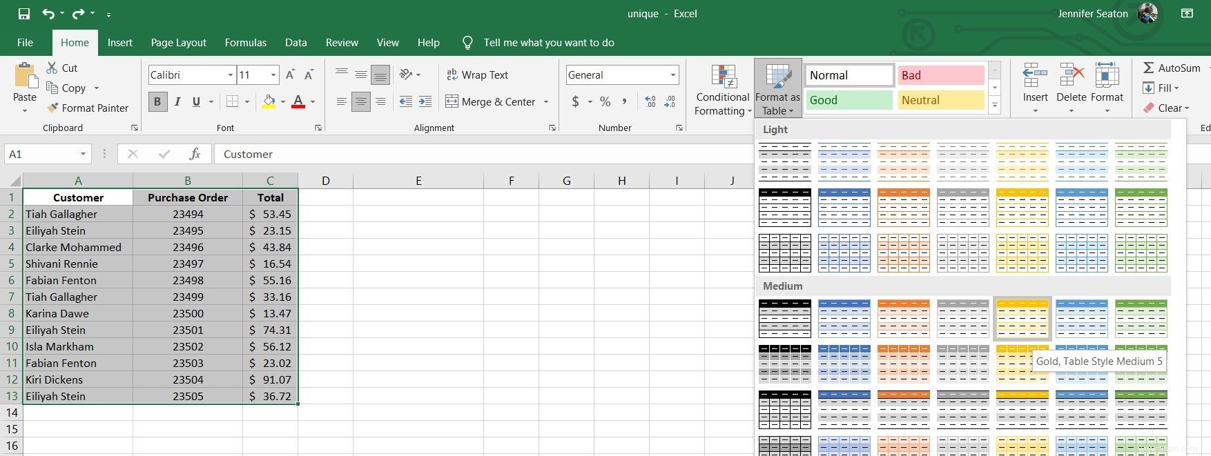 Comment mettre en surbrillance toutes les autres lignes dans Excel 