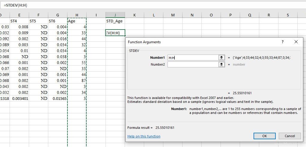 Comment calculer l écart type dans Excel 