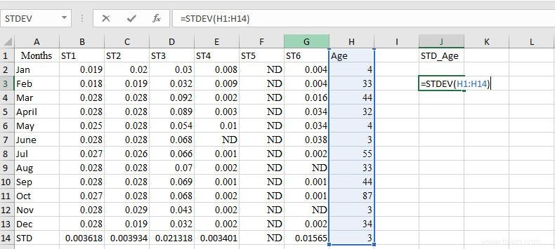 Comment calculer l écart type dans Excel 