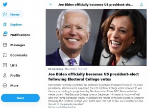 Twitter déclare Biden vainqueur de l élection présidentielle américaine 