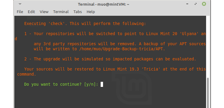 Comment mettre à niveau de Linux Mint 19.3 vers Mint 20 