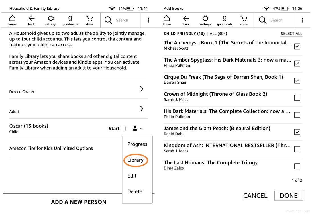 Comment partager des livres Kindle avec d autres membres de la famille 