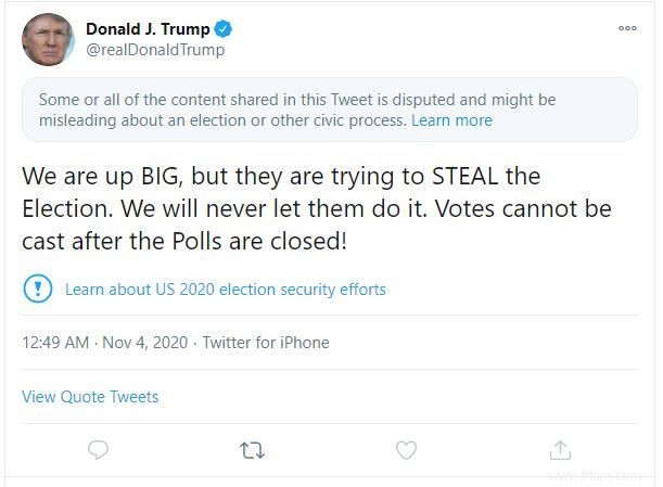 Twitter et Facebook ferment les messages du président Trump 