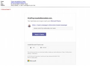 Les utilisateurs de Microsoft Teams deviennent une cible pour le phishing 