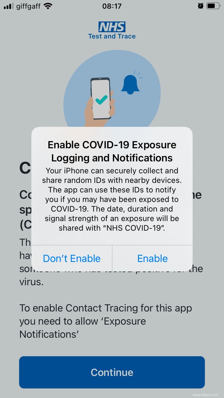 Comment utiliser l application NHS COVID-19 Contact Tracing 