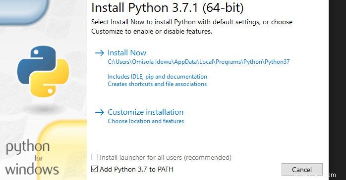 Comment ajouter Python à la variable PATH Windows 