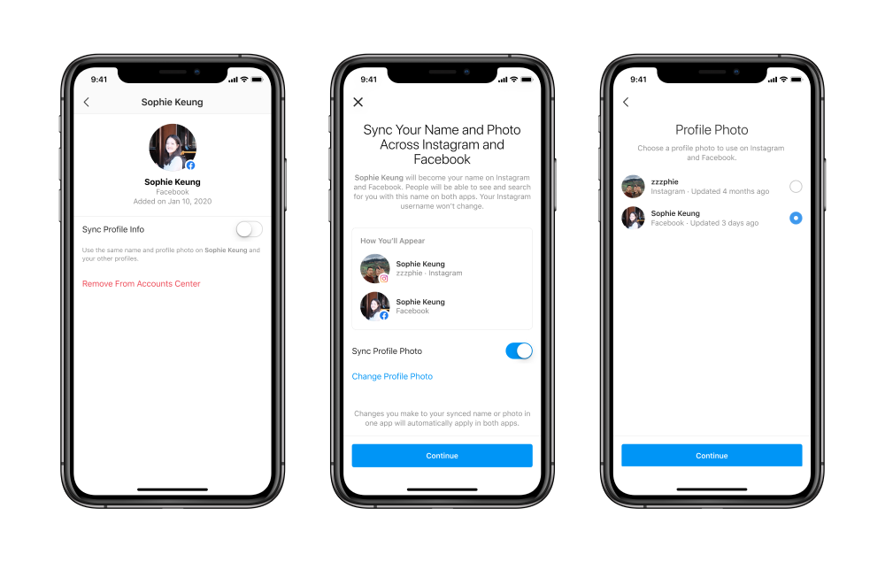 Le centre de comptes Facebook unifie Facebook, Messenger et Instagram 