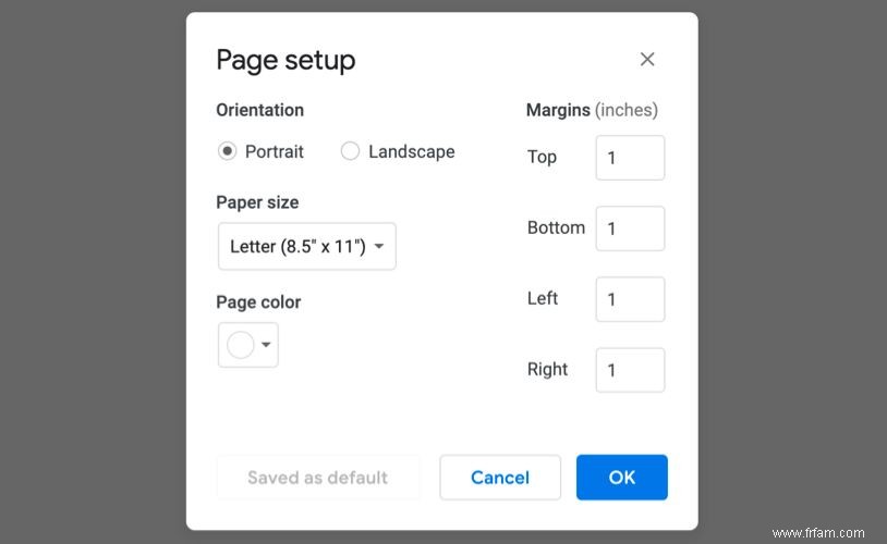 Comment modifier les marges dans Google Docs 