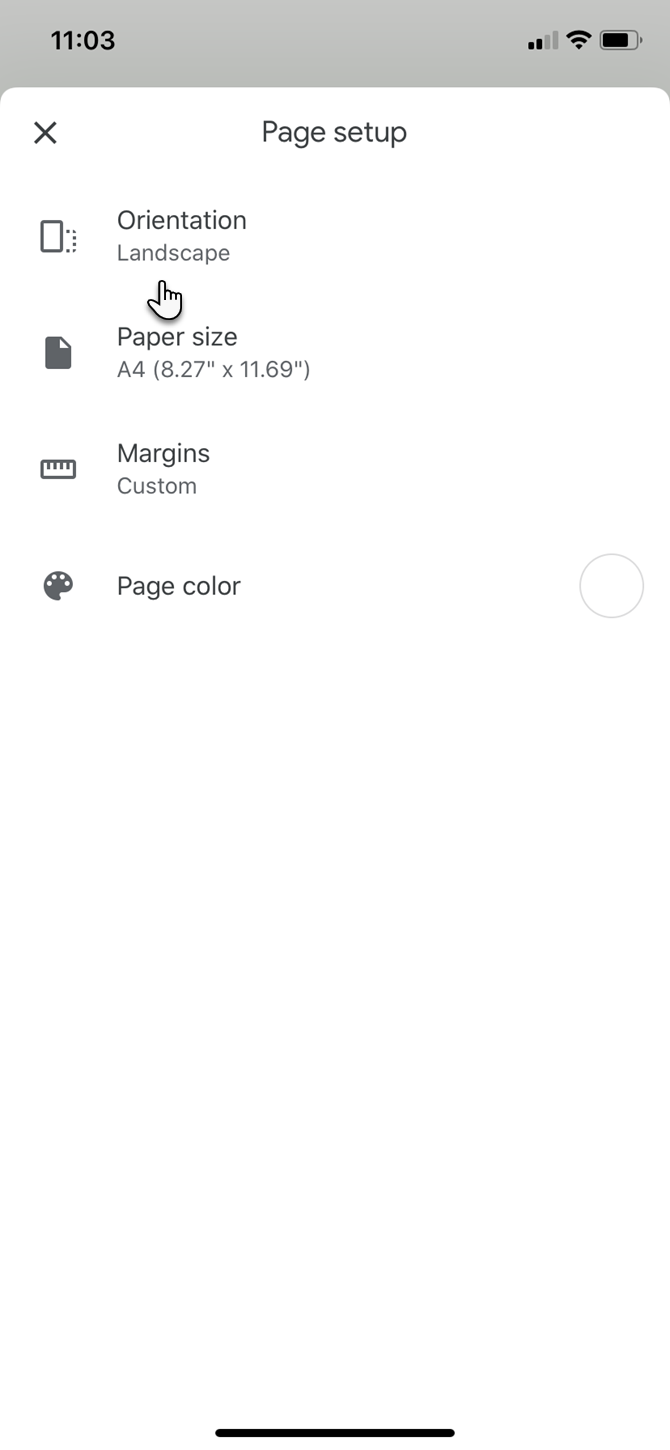 Comment changer l orientation de la page dans Google Docs en paysage 