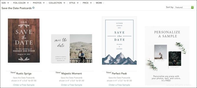 Les meilleurs sites Web de mariage pour les cartes et aimants Save the Date 