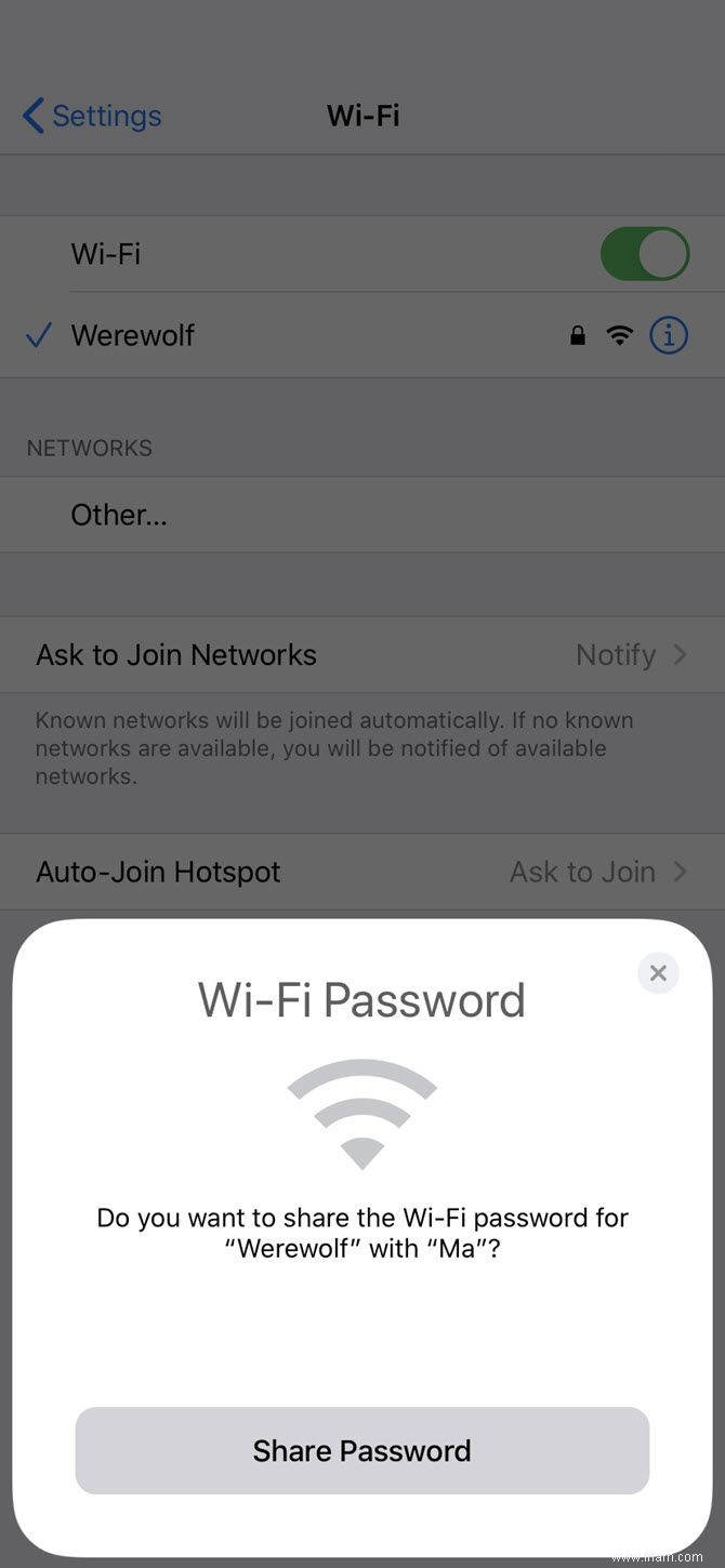 Comment partager vos mots de passe Wi-Fi d un iPhone à l autre 