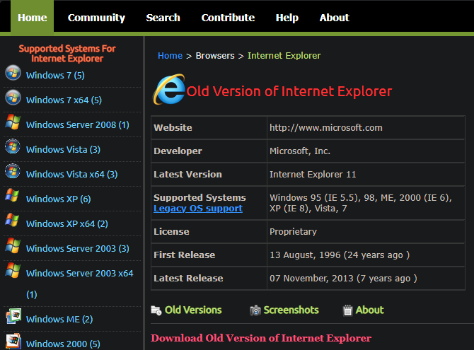 Comment télécharger IE6 et d autres anciennes versions d Internet Explorer 