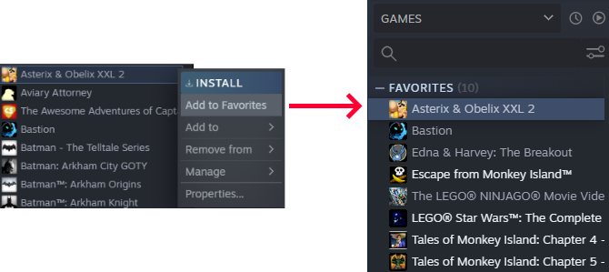 Comment épingler des jeux Steam dans Windows 10 