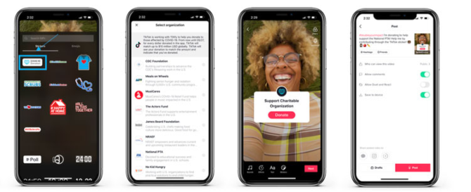 Vous pouvez maintenant faire un don à une association caritative à l aide d autocollants de don TikTok 