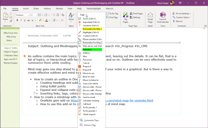 Pourquoi chaque utilisateur OneNote doit commencer à utiliser des balises dès maintenant 