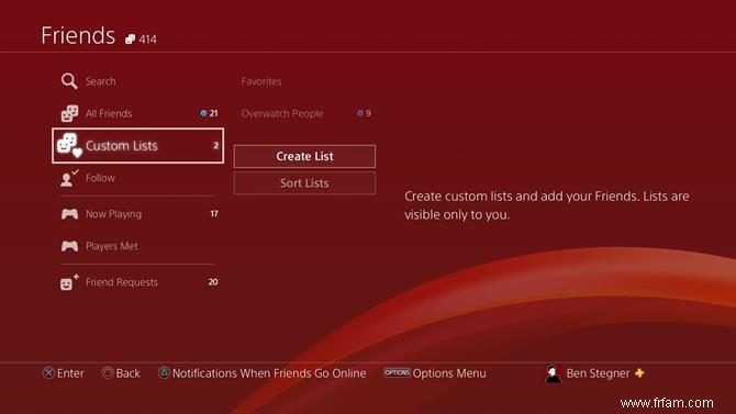 Comment organiser vos jeux, applications et amis PS4 