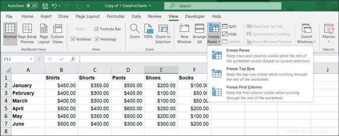 Comment geler, dégeler et verrouiller des lignes, des colonnes et des cellules dans Microsoft Excel 