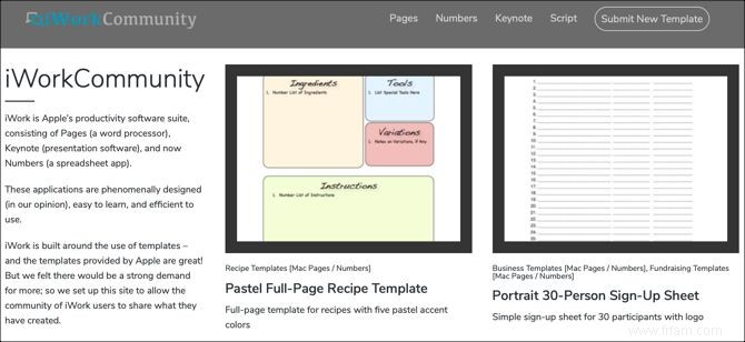 Meilleurs sites pour trouver des modèles pour les pages et les numéros Apple 