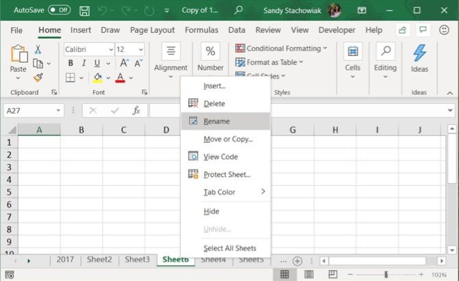 Comment travailler avec des onglets de feuille de calcul dans Microsoft Excel 