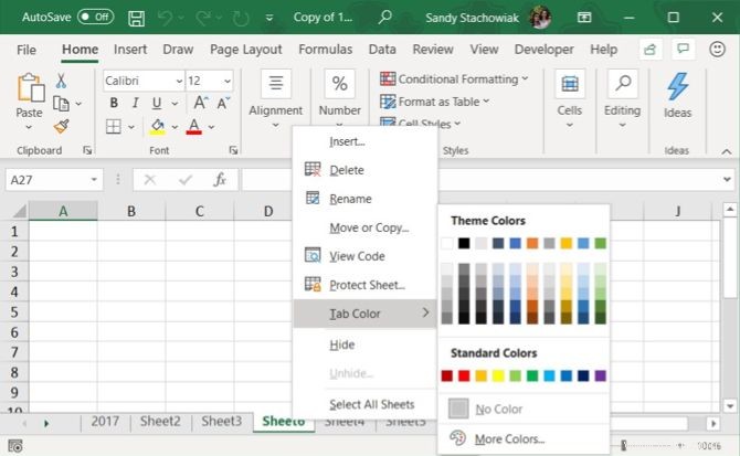 Comment travailler avec des onglets de feuille de calcul dans Microsoft Excel 