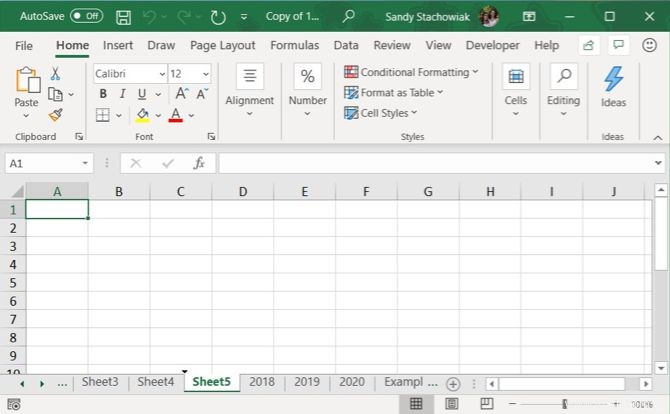 Comment travailler avec des onglets de feuille de calcul dans Microsoft Excel 