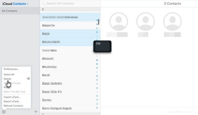 Comment supprimer plusieurs contacts sur un iPhone 