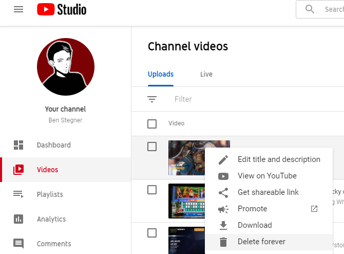 Comment supprimer ou restaurer une vidéo YouTube 