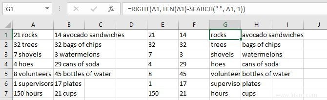 Comment extraire un nombre ou un texte d Excel 