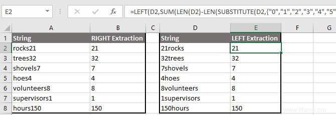 Comment extraire un nombre ou un texte d Excel 