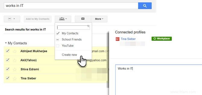 Comment créer un e-mail de groupe dans Gmail 