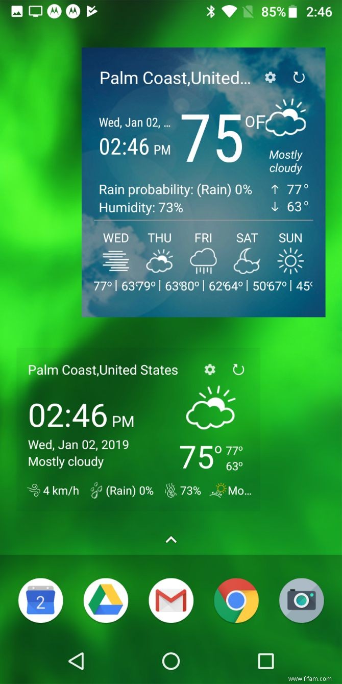 Les 7 meilleurs widgets météo pour Android 