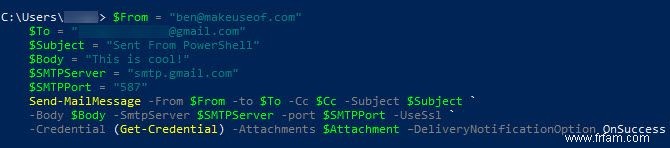 Comment envoyer un e-mail à l aide de Windows PowerShell 