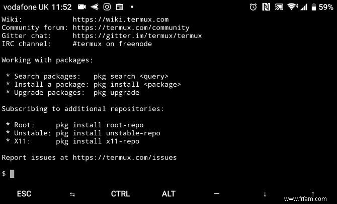 Comment utiliser la ligne de commande Linux sur Android avec Termux 