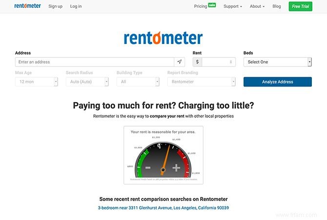 Comment comparer les taux de location dans votre région à l aide de Rentometer 