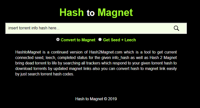 4 convertisseurs Easy Info Hash to Torrent Magnet 