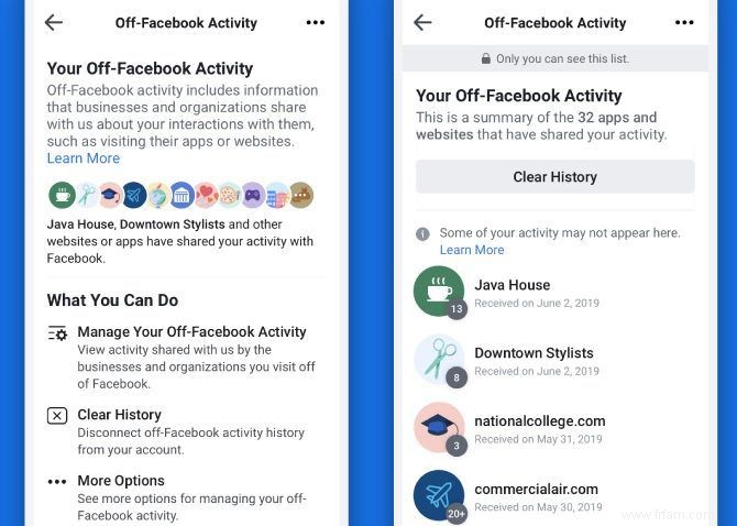 Utilisez l outil d activité hors Facebook pour ne plus être harcelé par les publicités en ligne 