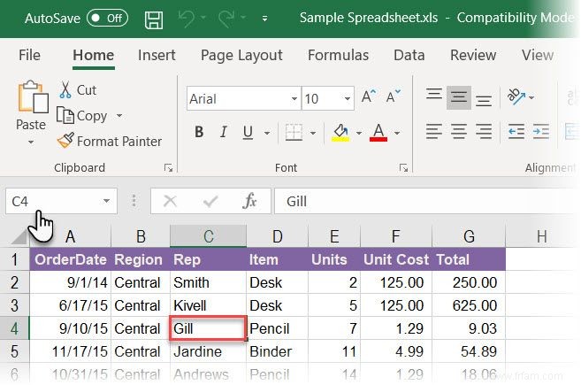 Comment utiliser la zone de nom dans Excel 