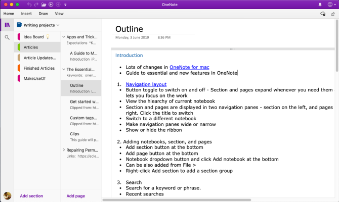 Le guide essentiel de OneNote pour Mac 