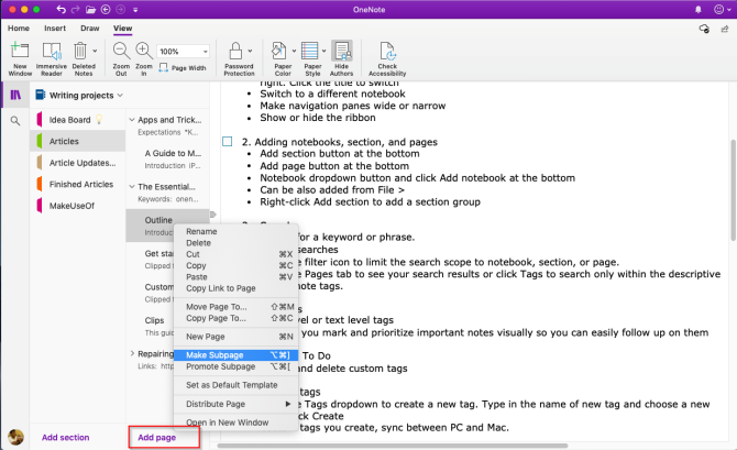 Le guide essentiel de OneNote pour Mac 