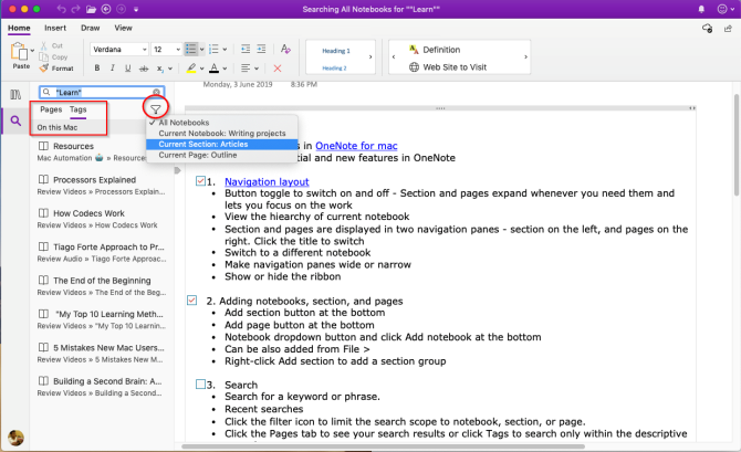 Le guide essentiel de OneNote pour Mac 