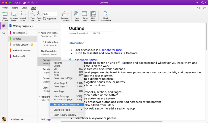 Le guide essentiel de OneNote pour Mac 