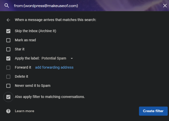 Comment arrêter les spams dans Gmail 