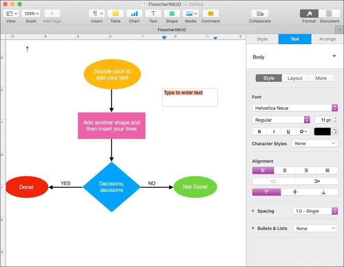 Comment créer un organigramme simple dans Pages sur Mac 