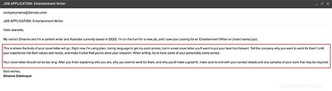 Comment structurer une lettre de motivation et un CV lors de l envoi par e-mail 