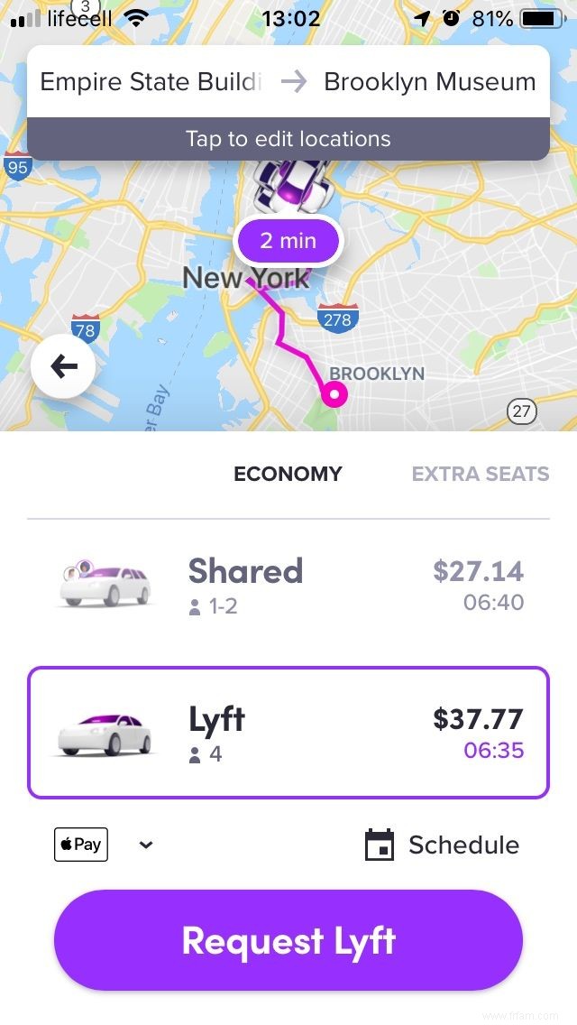 Uber ou Lyft sont-ils moins chers ? Découvrons-le! 