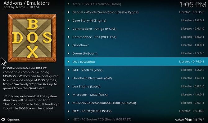 Comment jouer à des jeux sur Kodi avec Retroplayer 