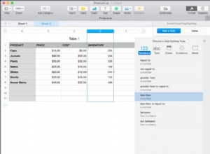 Comment utiliser la mise en forme conditionnelle dans les nombres sur Mac 